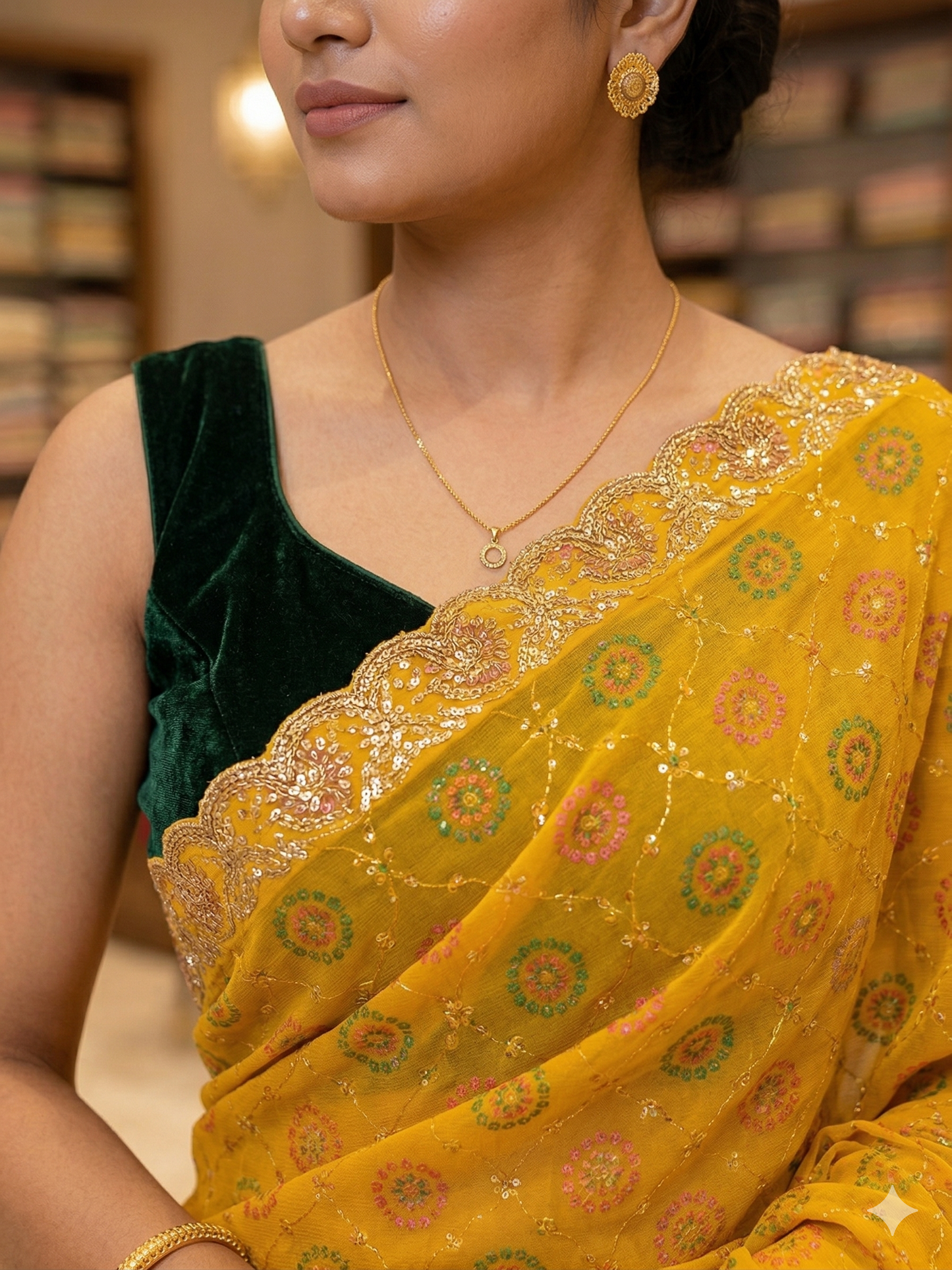 yellow saree