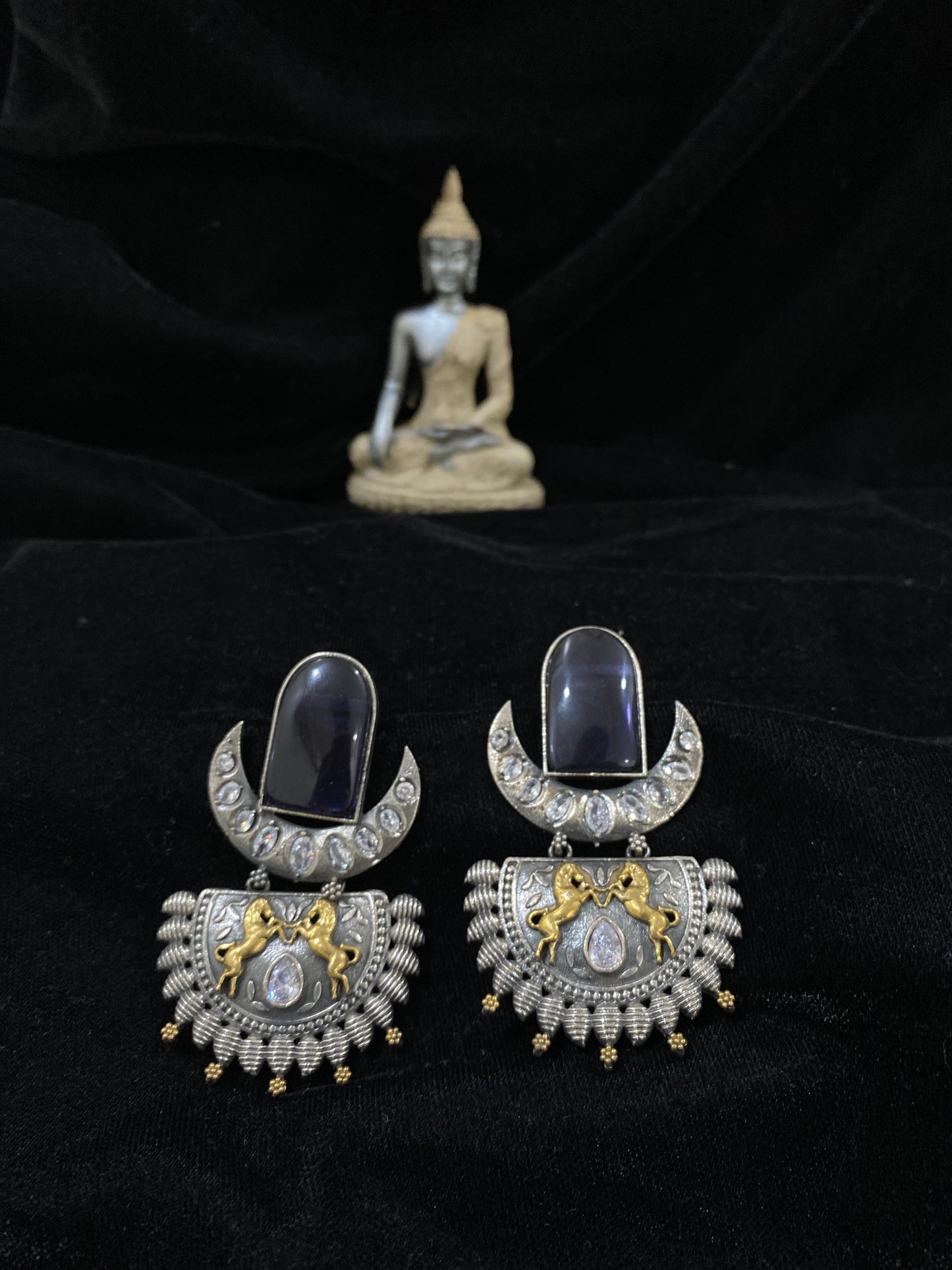 Black Stone Earrings