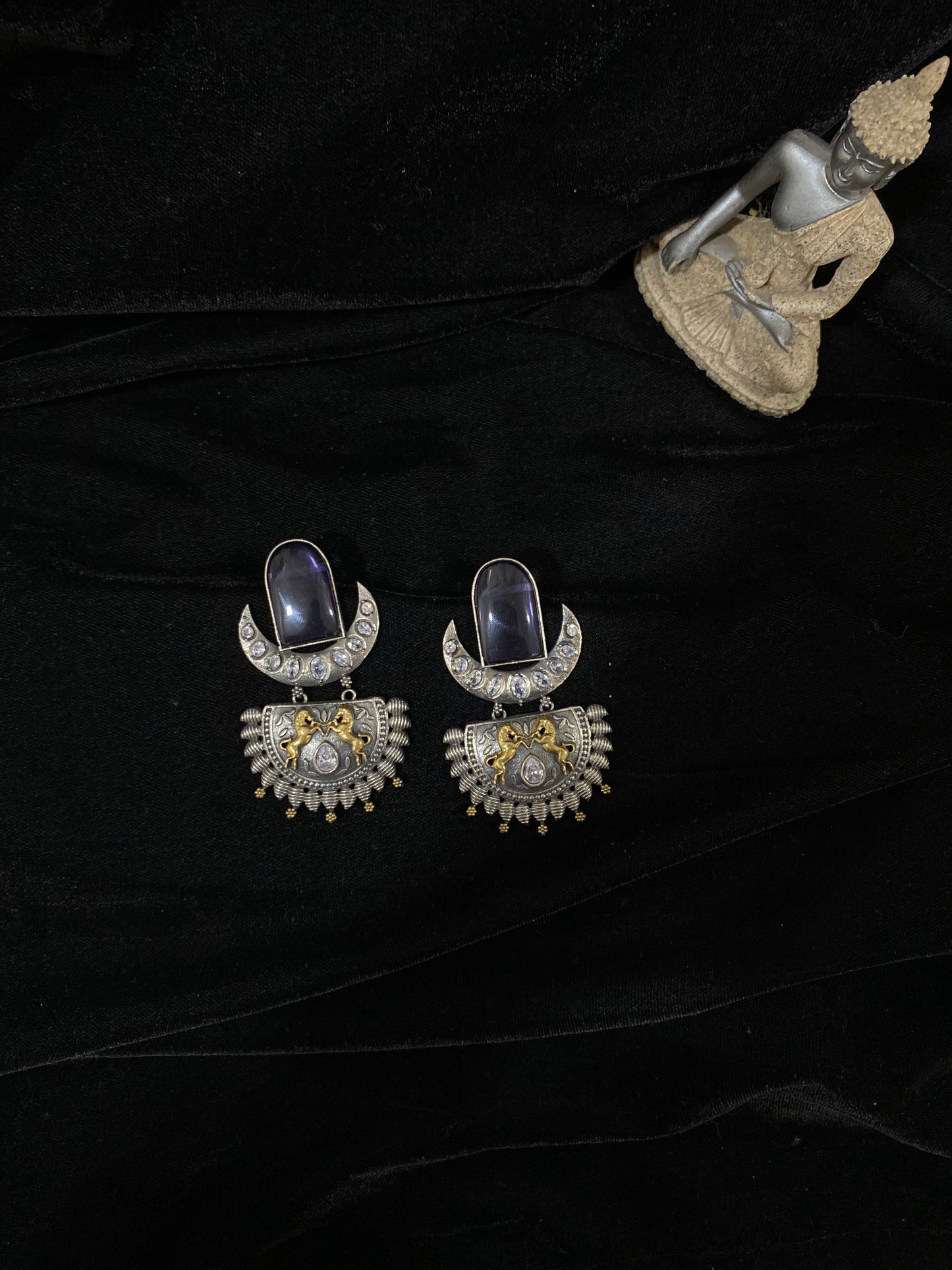 Black Stone Earrings