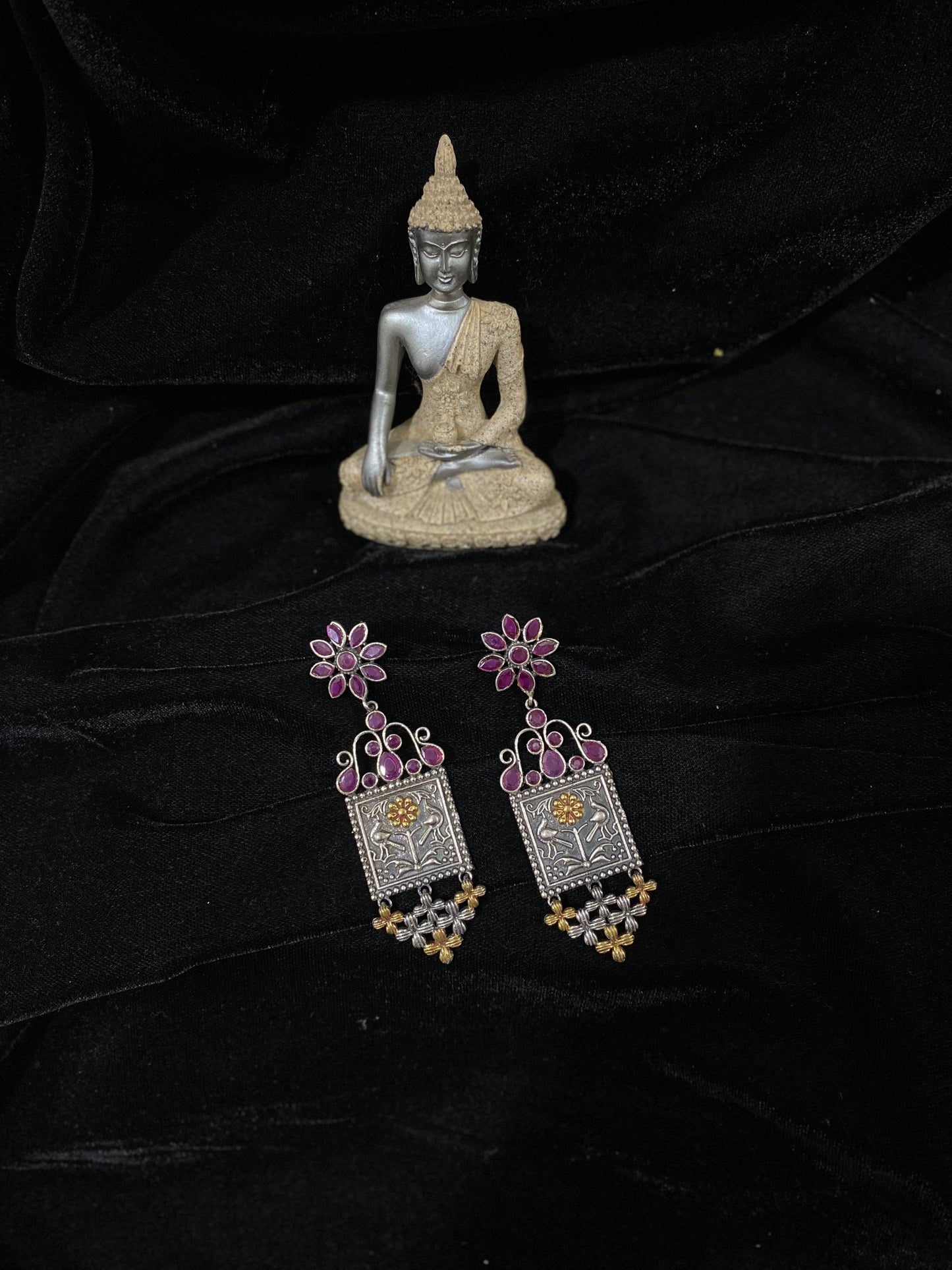 Evergreen Oxidised Earrings